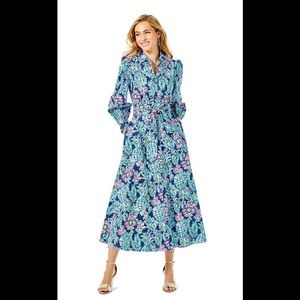 LILLY PULITZER FULL LENGTH SHIRT DRESS